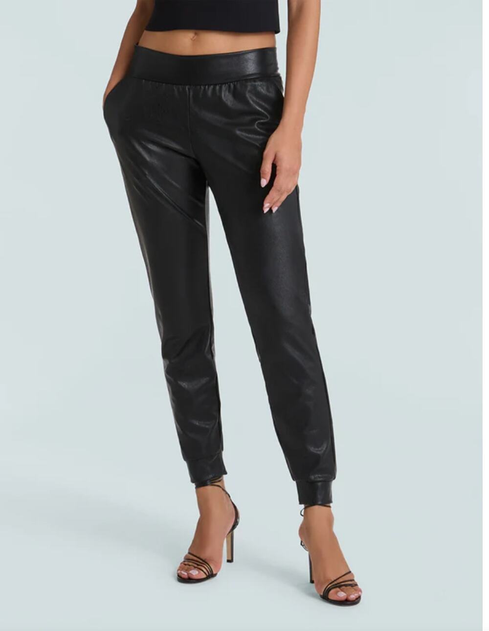 COMMANDO NWT Faux Leather Jogger in Black // M